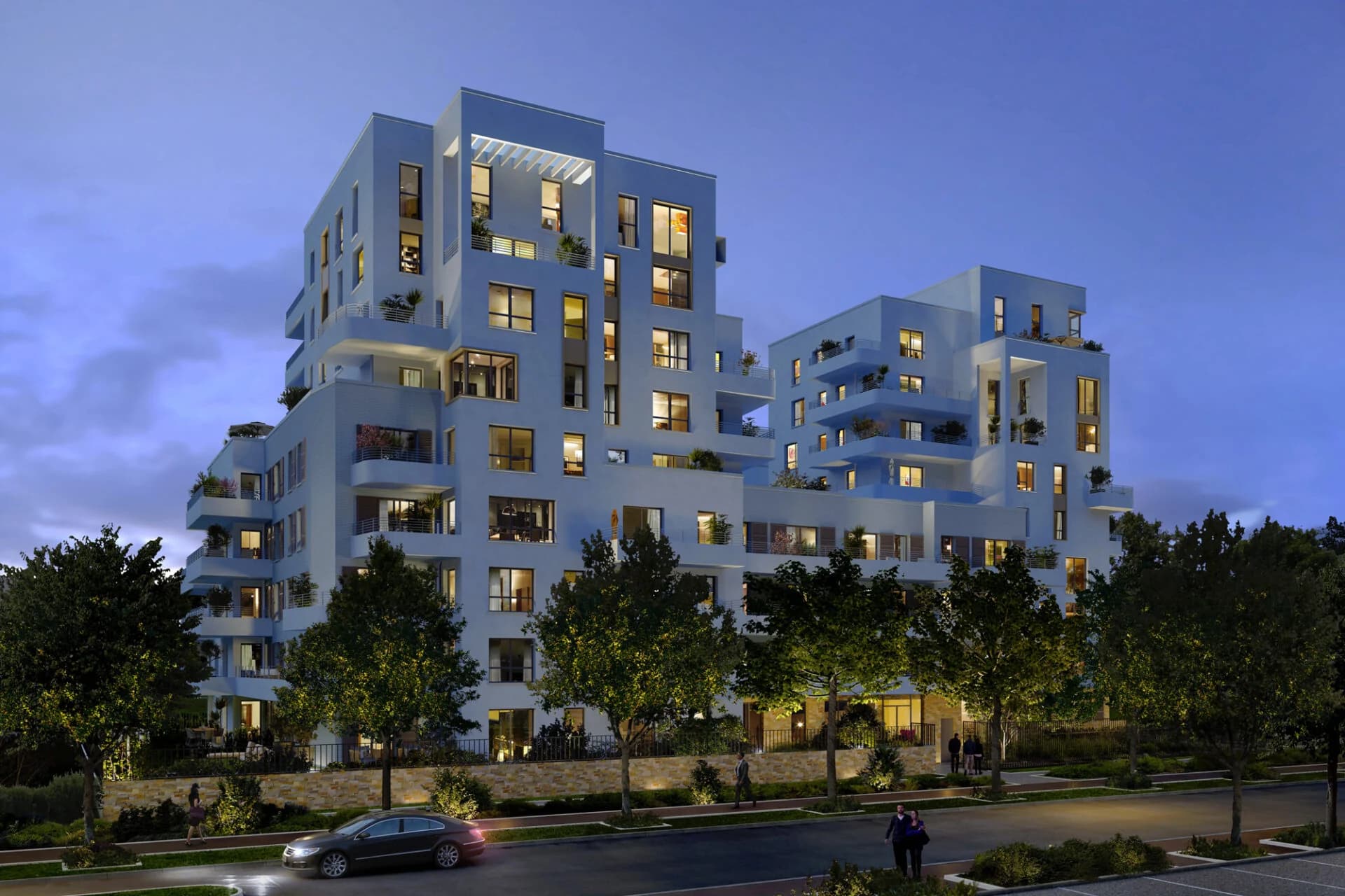 Vue architecturale du programme résidentiel Les Terrasses d'Eden