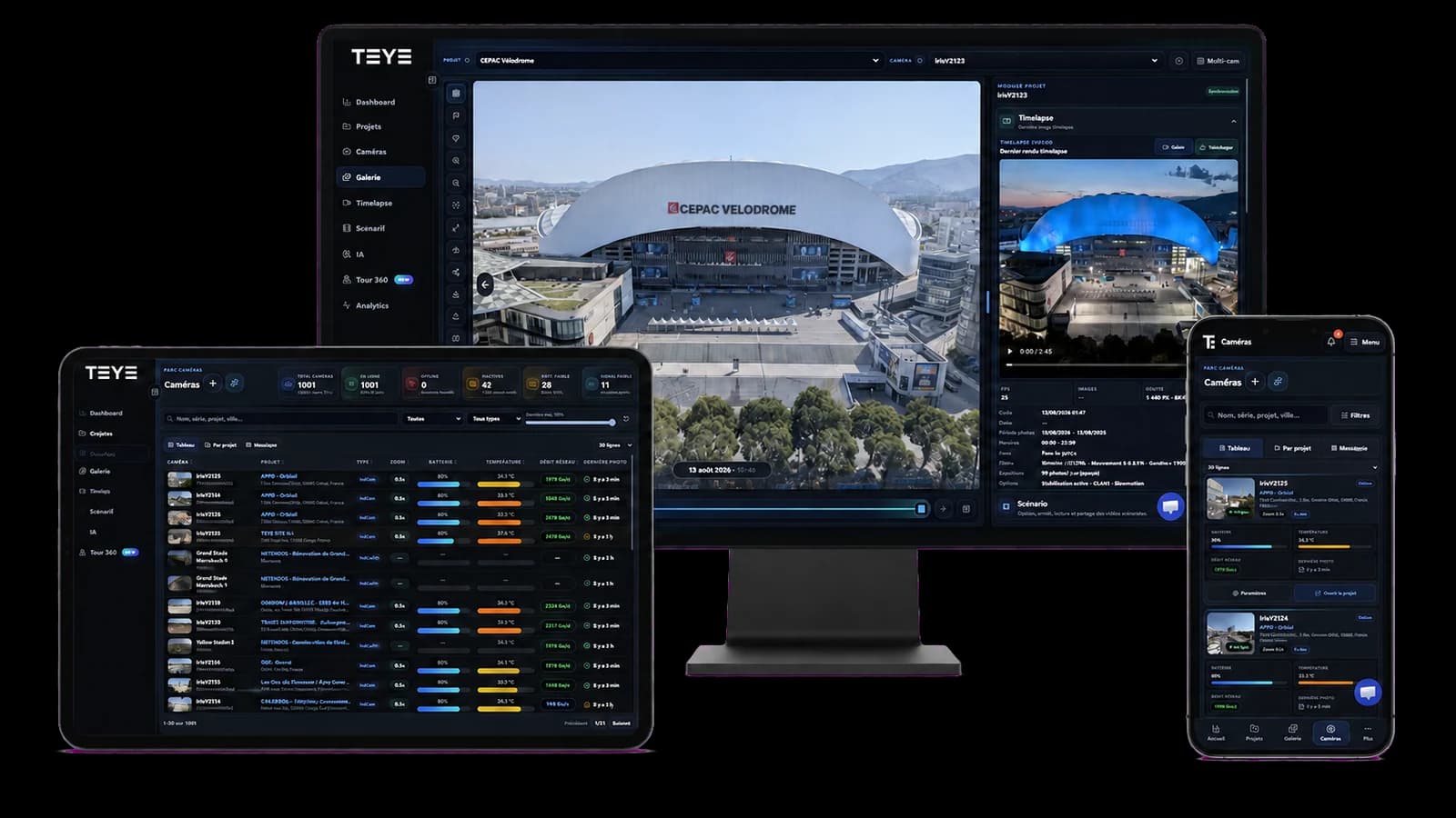 TEYE, plateforme de suivi de chantier disponible sur ordinateur, tablette et smartphone